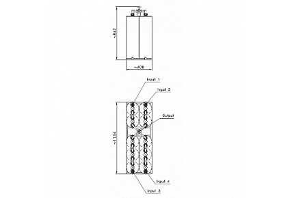 CFM4-1K-2X3-2X2 - 4x1.2kW FM Star Point Birleştirici