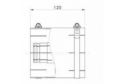 EIA 4-1/2 Straight Adaptor (Coupling assembly with inner)