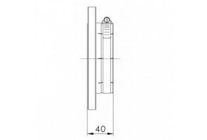 EIA 4-1/8 Flange with clamping connection for 4-1/8 Rigid Line