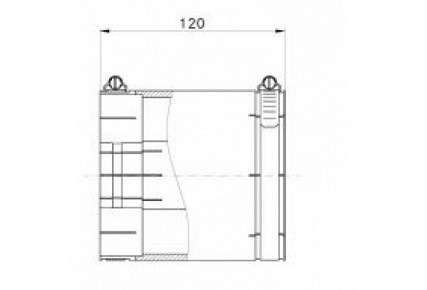 EIA 4-1/8 Straight Adaptor (Coupling assembly with inner)