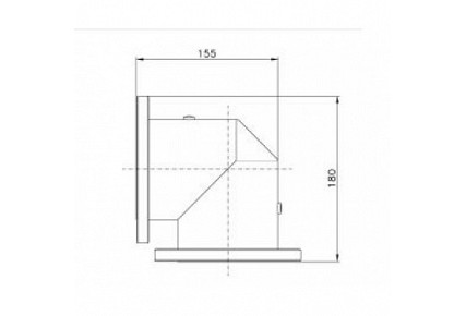 Flanged elbow EIA 4 1/16