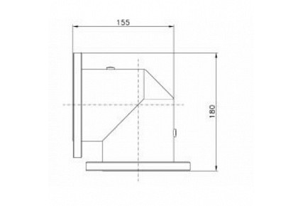 Flanged elbow EIA 4 1/8