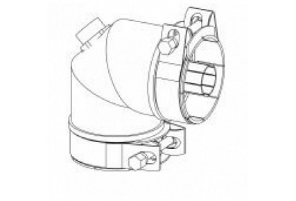 Unflanged Elbow with tuning screw for 3-1/8 Rigid Line