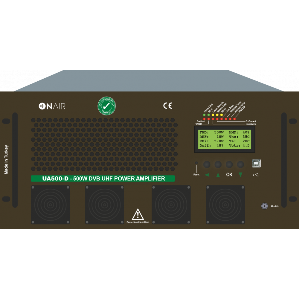 System Ua500 UA500-D - 500 W DVB-T UHF AMPLIFIER - Products - ONAIR