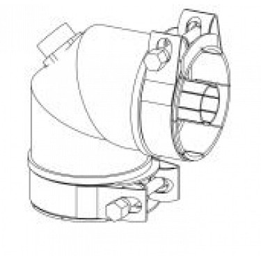 Unflanged Elbow with tuning screw for 3-1/8 Rigid Line