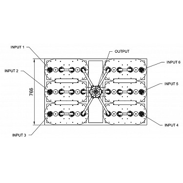 CFM6-2K - 6x2 KW FM Star Point Combiner