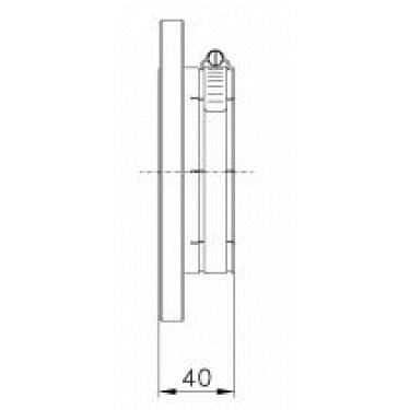 EIA 4-1/8 Flange with clamping connection for 4-1/8 Rigid Line