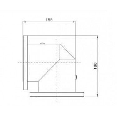 Flanged elbow EIA 4 1/16