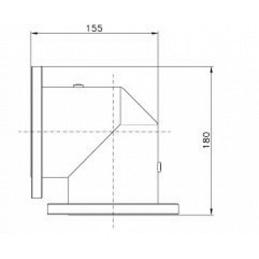 Flanged elbow EIA 4 1/8