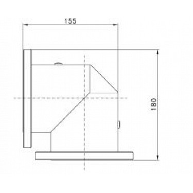 Flanged elbow EIA 4 1/8